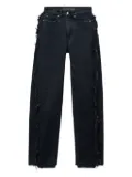 Alexander Wang Float frayed-seams denim jeans - Black