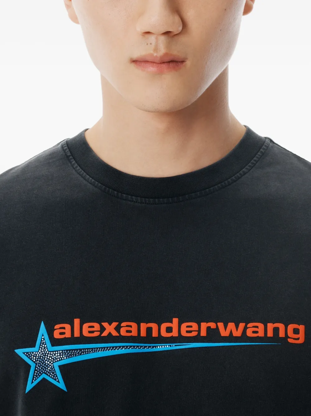 Alexander Wang T-shirt Mit Grafischem Print In Black
