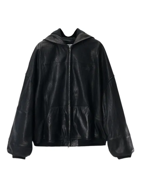 Alexander Wang MINI SKIRT WITH KNIT LOGO PATCH