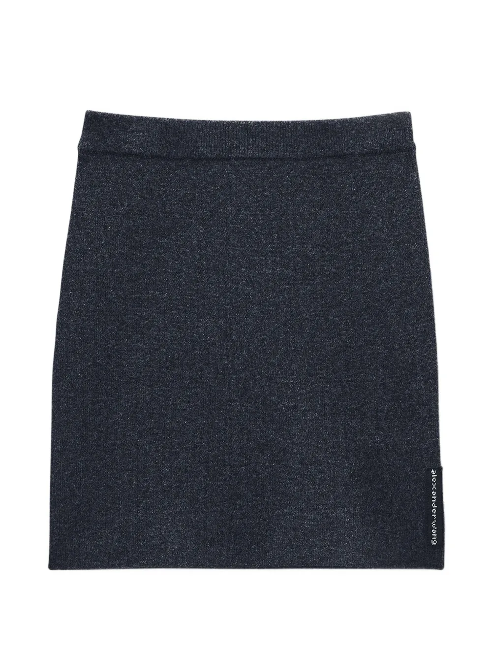 Alexander Wang MINI SKIRT WITH KNIT LOGO PATCH - Nero