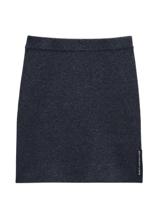 Alexander Wang Logo-patch Mini Skirt in Black