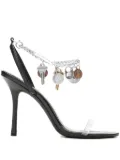 Alexander Wang 105mm Ariana chain-embellished heeled sandals - Black