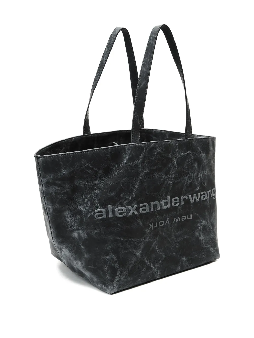 Alexander Wang Punch Logo-embossed Tote Bag In Black