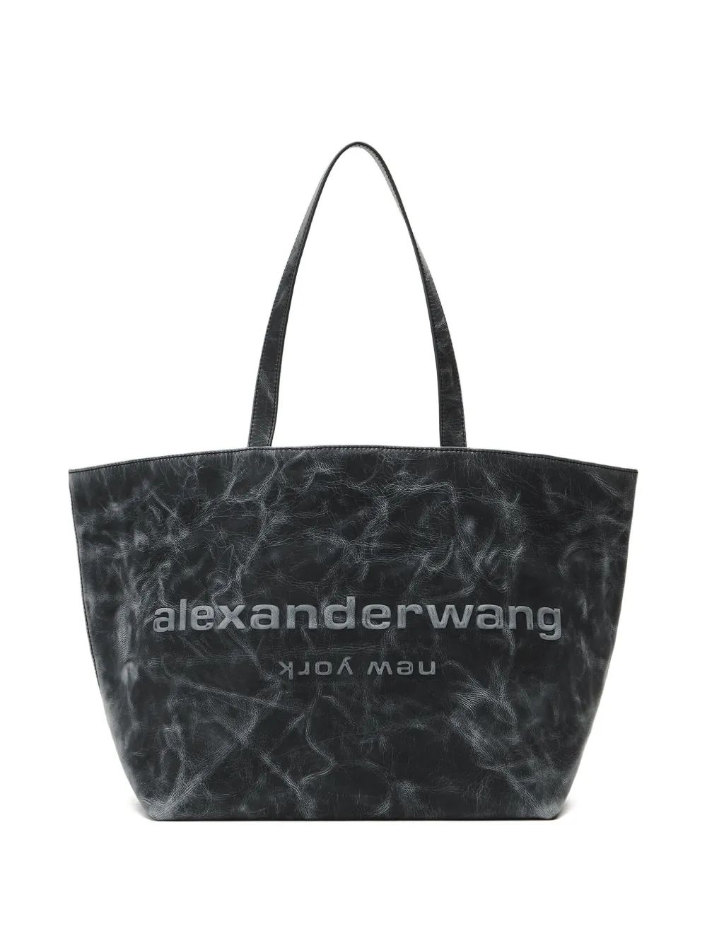 Alexander Wang Punch Logo-embossed Tote Bag In Black