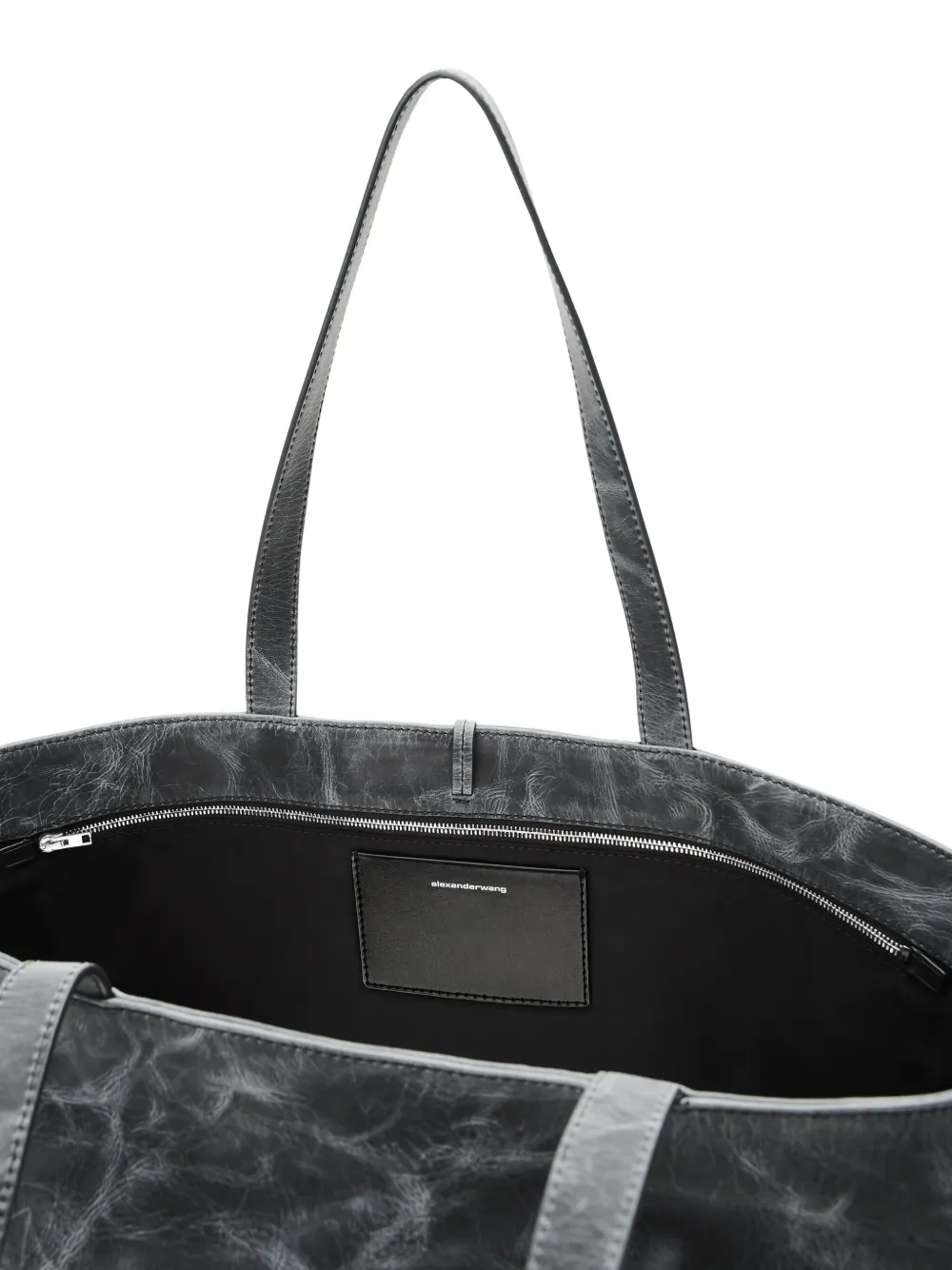 Alexander Wang Punch Logo-embossed Tote Bag In Black