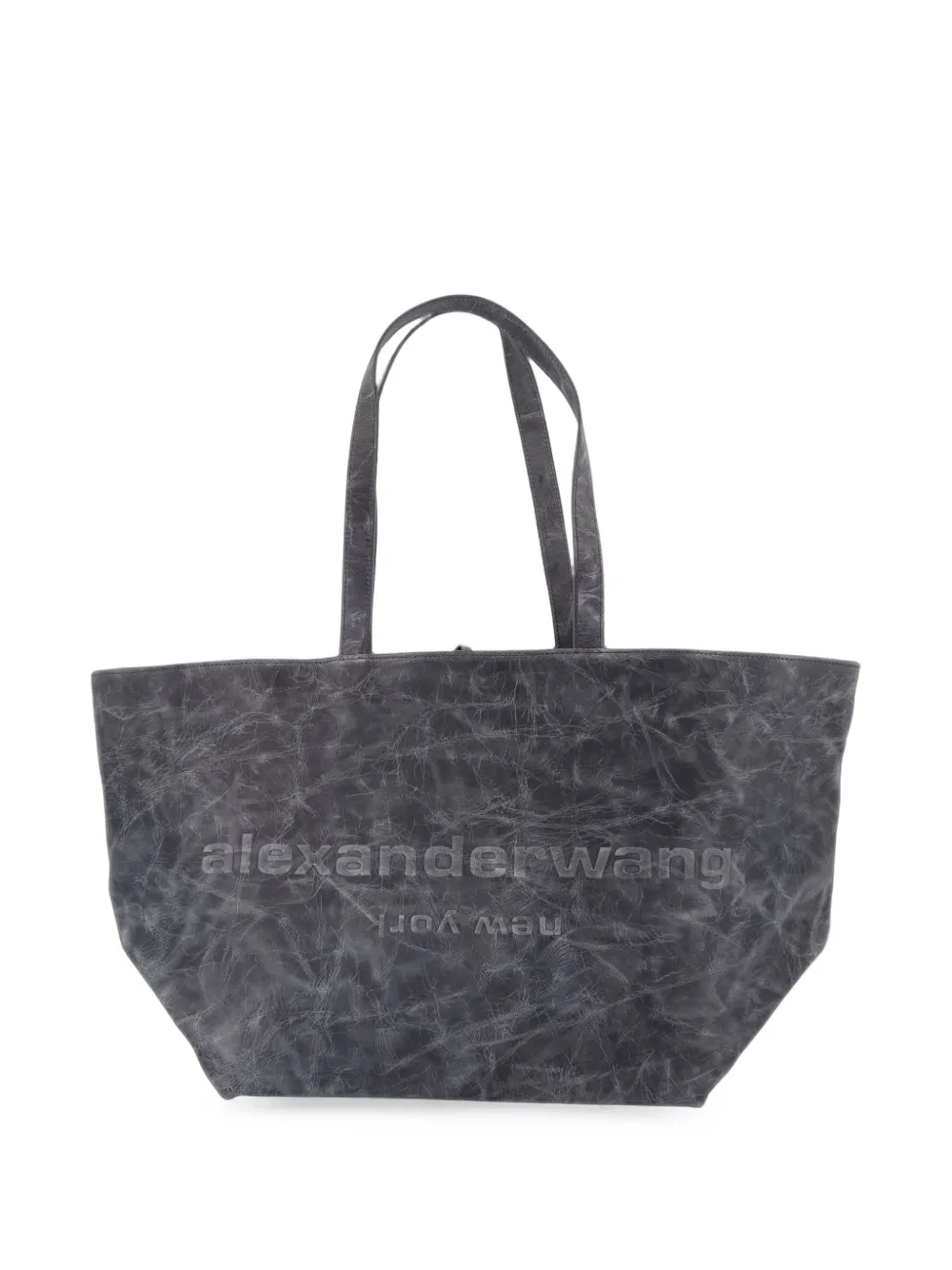 Alexander Wang Punch logo-embossed tote bag - Nero