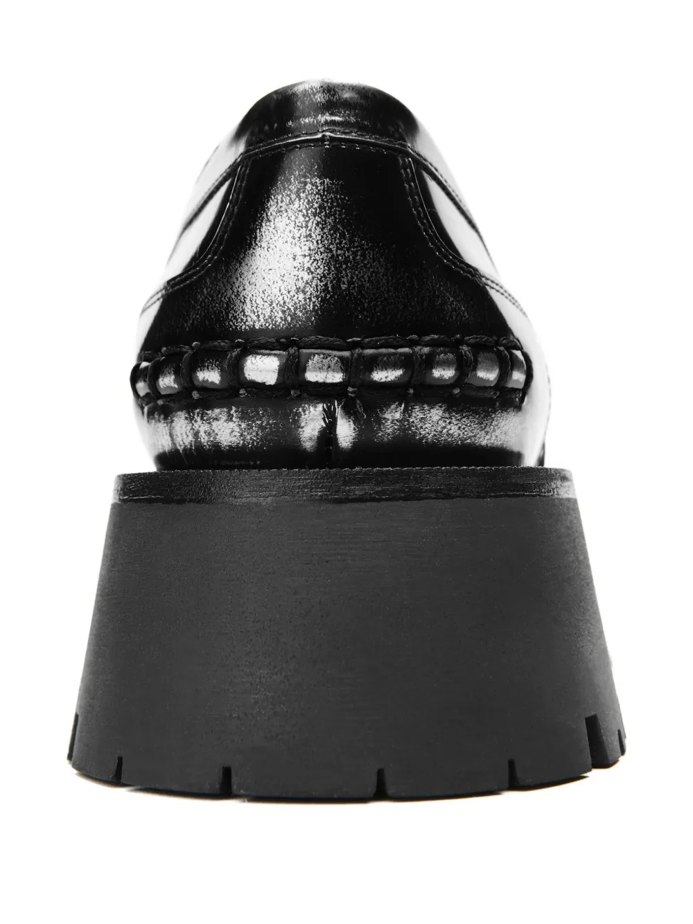 Alexander Wang Lug-sole Logo-plaque Loafers In Black