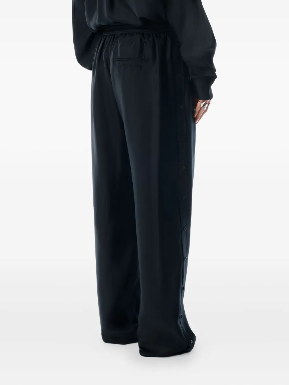 Alexander Wang Side-placket Trousers In Black