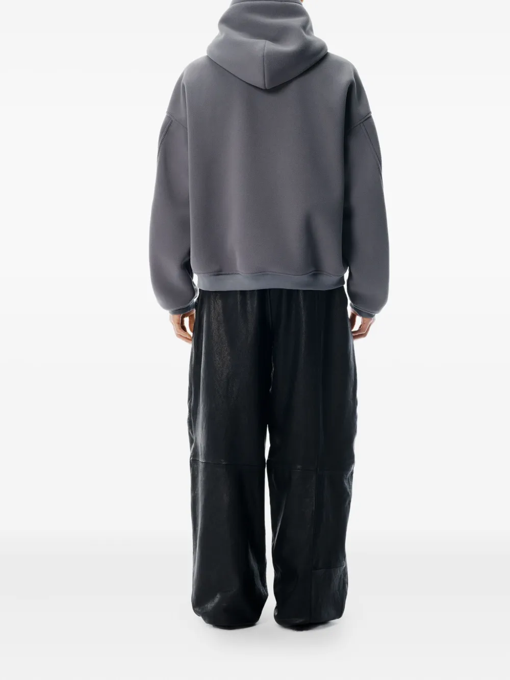 Alexander Wang Hoodie met rits en logodetail Grijs