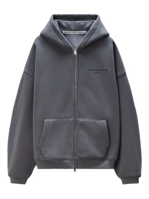 Alexander Wang logo-detail zip-up hoodie