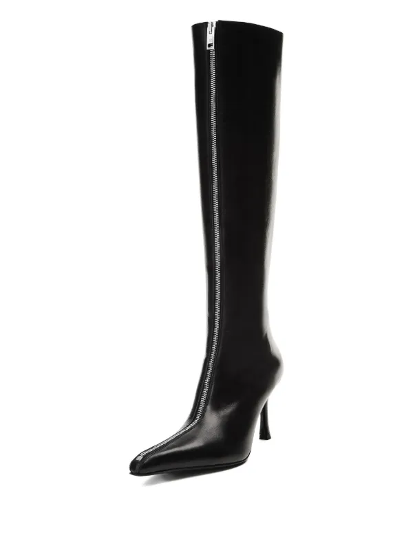 Alexander Wang 85mm Vera zip-detail pointed-toe Boots | Black