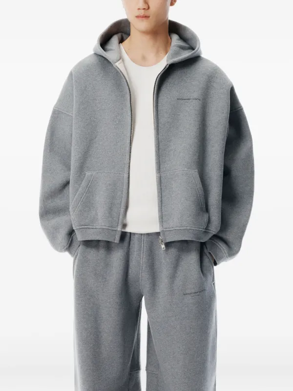Alexander Wang zip-up Hoodie | Grey | FARFETCH