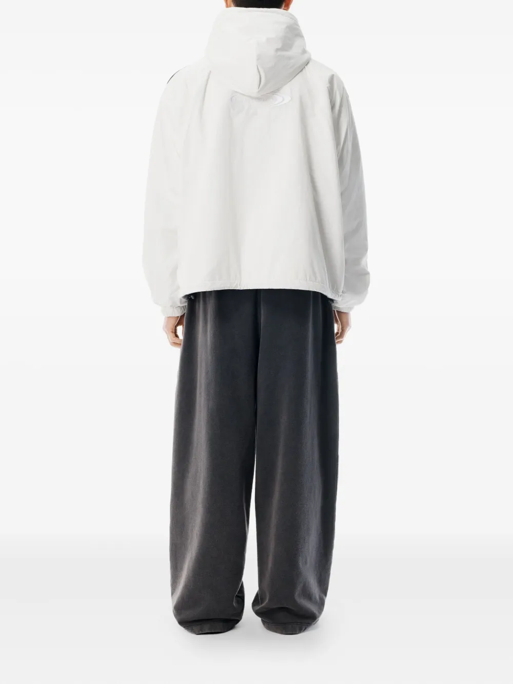 Alexander Wang Reversible Zip-front Hoodie In Gray