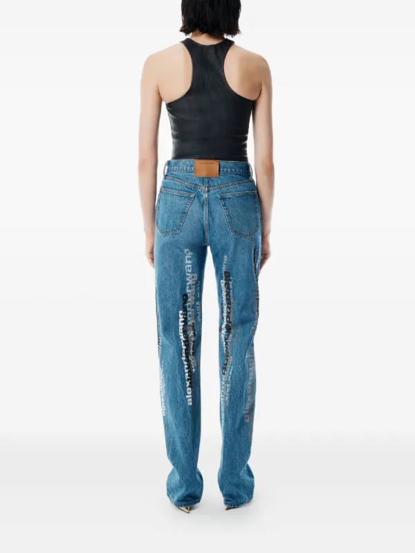 Alexander Wang ロゴ ジーンズ | ブルー | FARFETCH JP