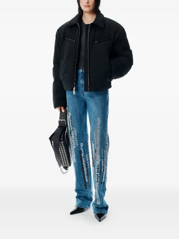 Alexander Wang ロゴ ジーンズ | ブルー | FARFETCH JP