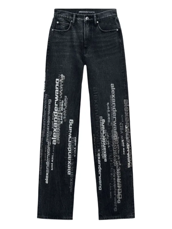Alexander Wang EZ ロゴ ジーンズ | ブラック | FARFETCH JP