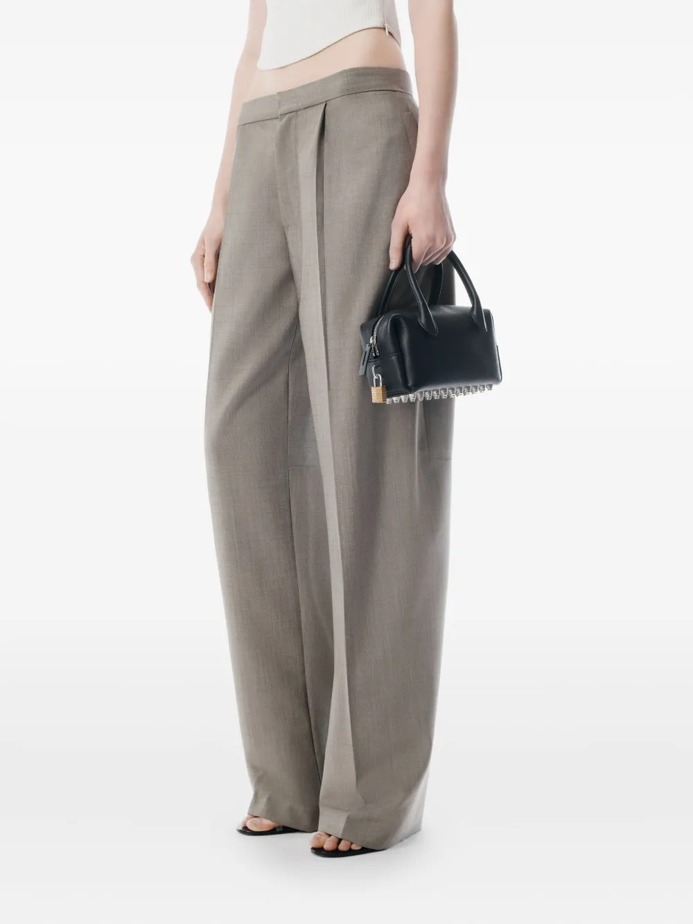 Alexander Wang Mid-rise Trousers In Brown