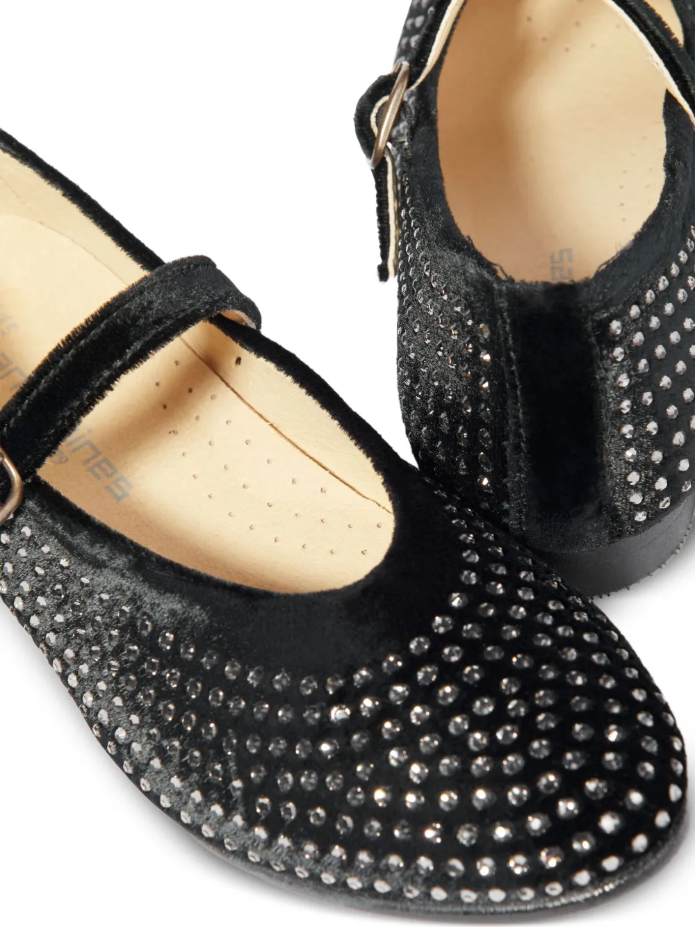 ANDANINES Ballerina's met studs en bandjes Zwart