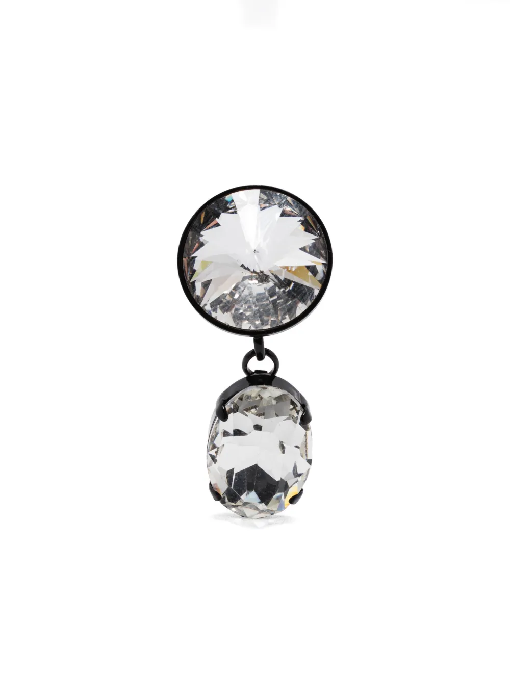 N°21 Crystal-embellished Earrings In Black