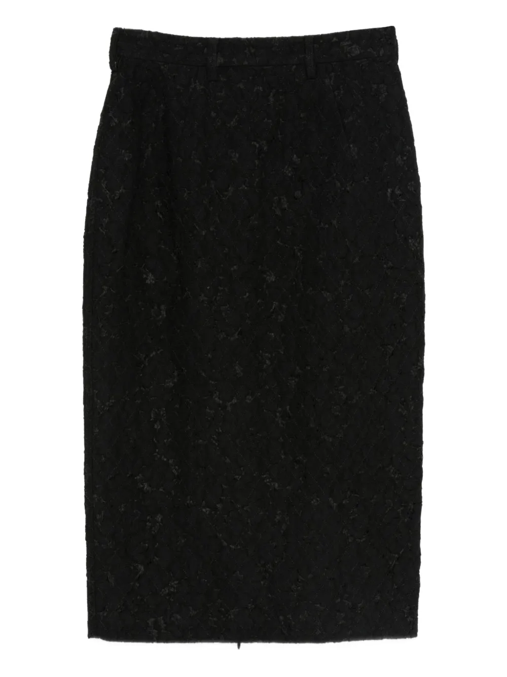 Nº21 floral-motif pencil skirt | Black | Image 1