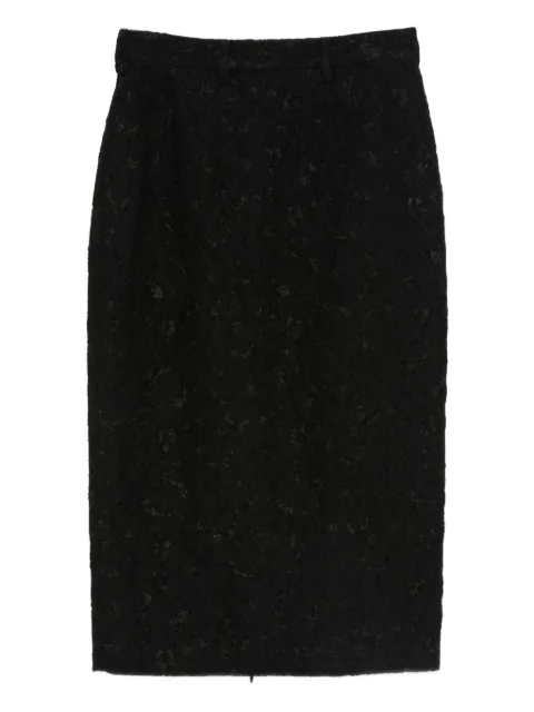 Nº21 floral-motif pencil skirt