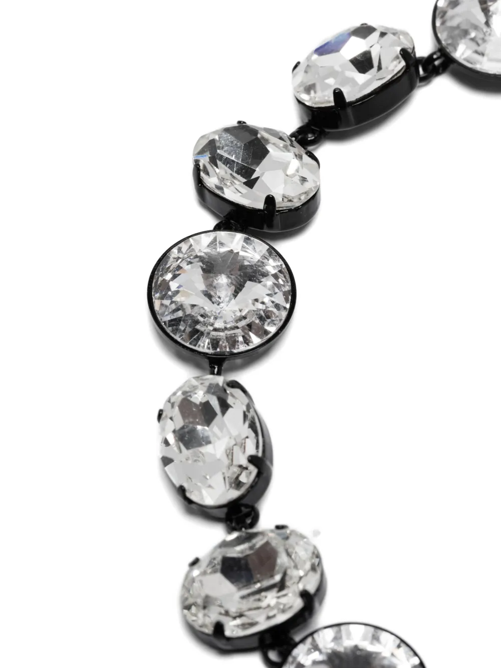 N°21 Round-shaped Stones Necklace In Metallic