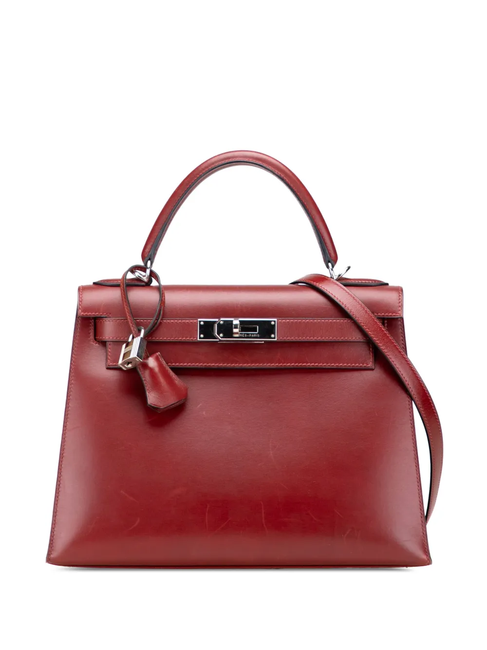 Hermès Pre-Owned 2001 Box Calf Kelly II Sellier 28 satchel | Red | Image 1