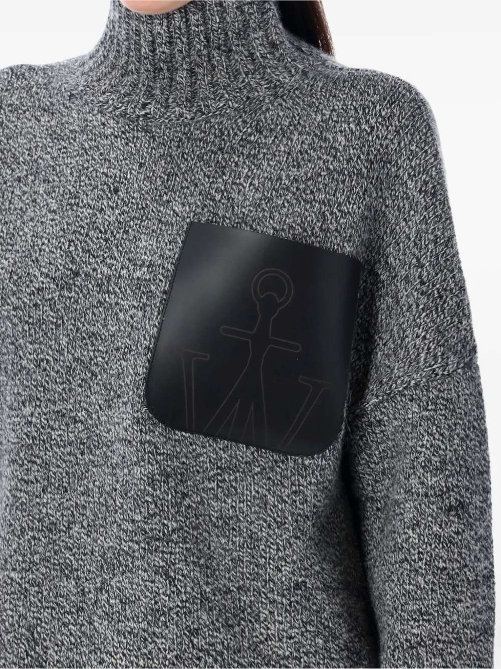 Jw Anderson Wool And Alpaca-blend Turtleneck Sweater In Gray