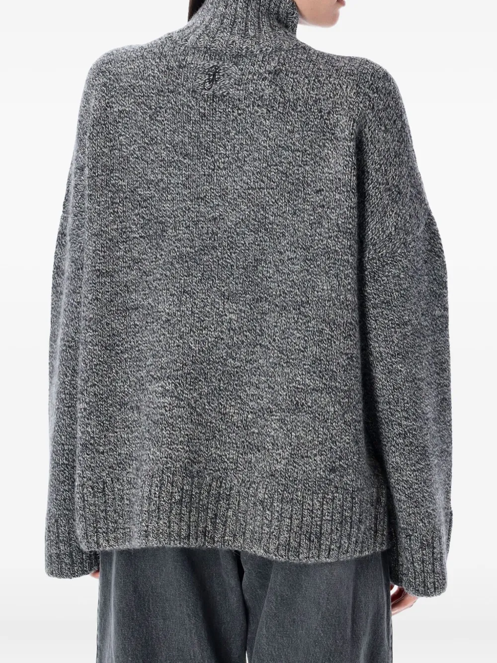 Jw Anderson Wool And Alpaca-blend Turtleneck Sweater In Gray