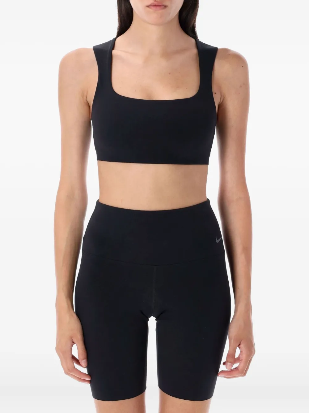 Nike Zenvy sport-bh met vierkante hals Zwart