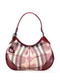 Burberry Pre-Owned 2000-2017 Patent Trimmed House Check Canvas Hearts shoulder bag - Red