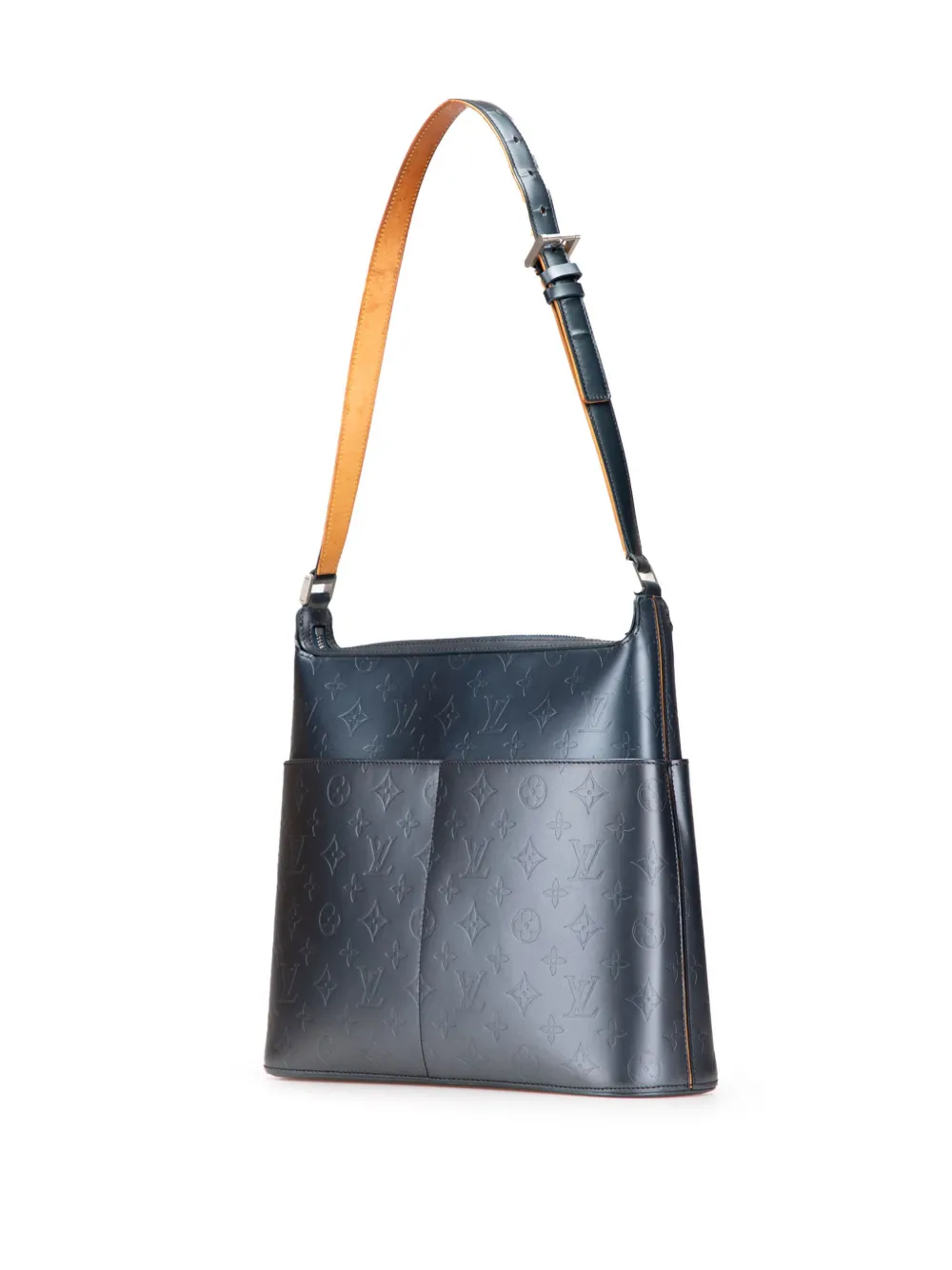 Pre-owned Louis Vuitton 2003 Monogram Mat Sutter Shoulder Bag In Blue