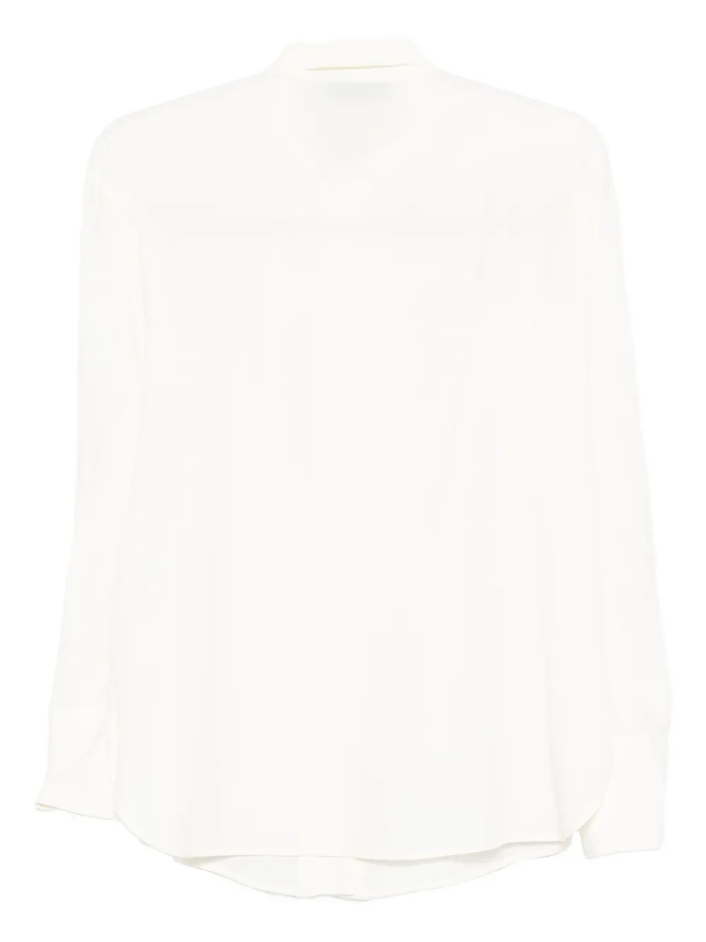 Alberto Biani Zijden blouse met strikhals Wit
