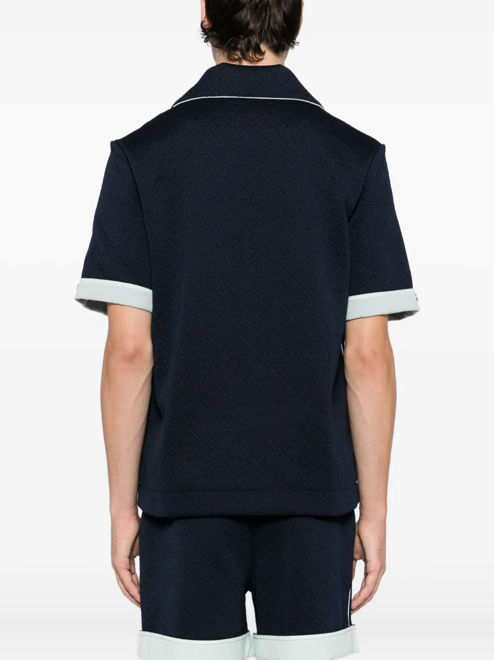 Casablanca Overhemd met geborduurd logo Blauw