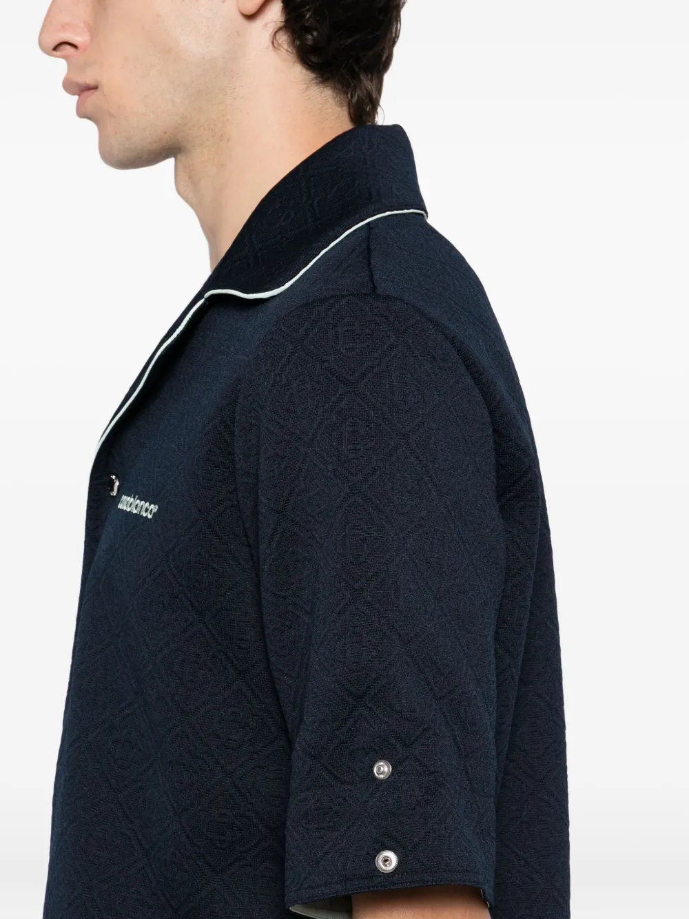 Casablanca Overhemd met geborduurd logo Blauw