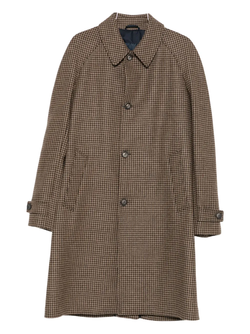 Herno houndstooth button coat Bruin