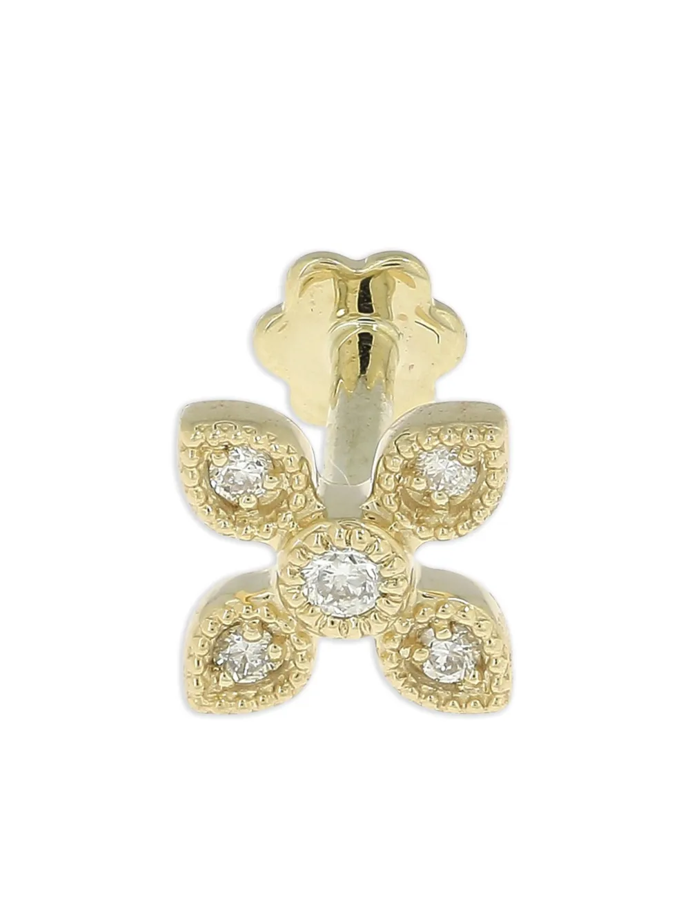 The Wild Jwls 14K yellow gold Flower diamond earring | Image 2