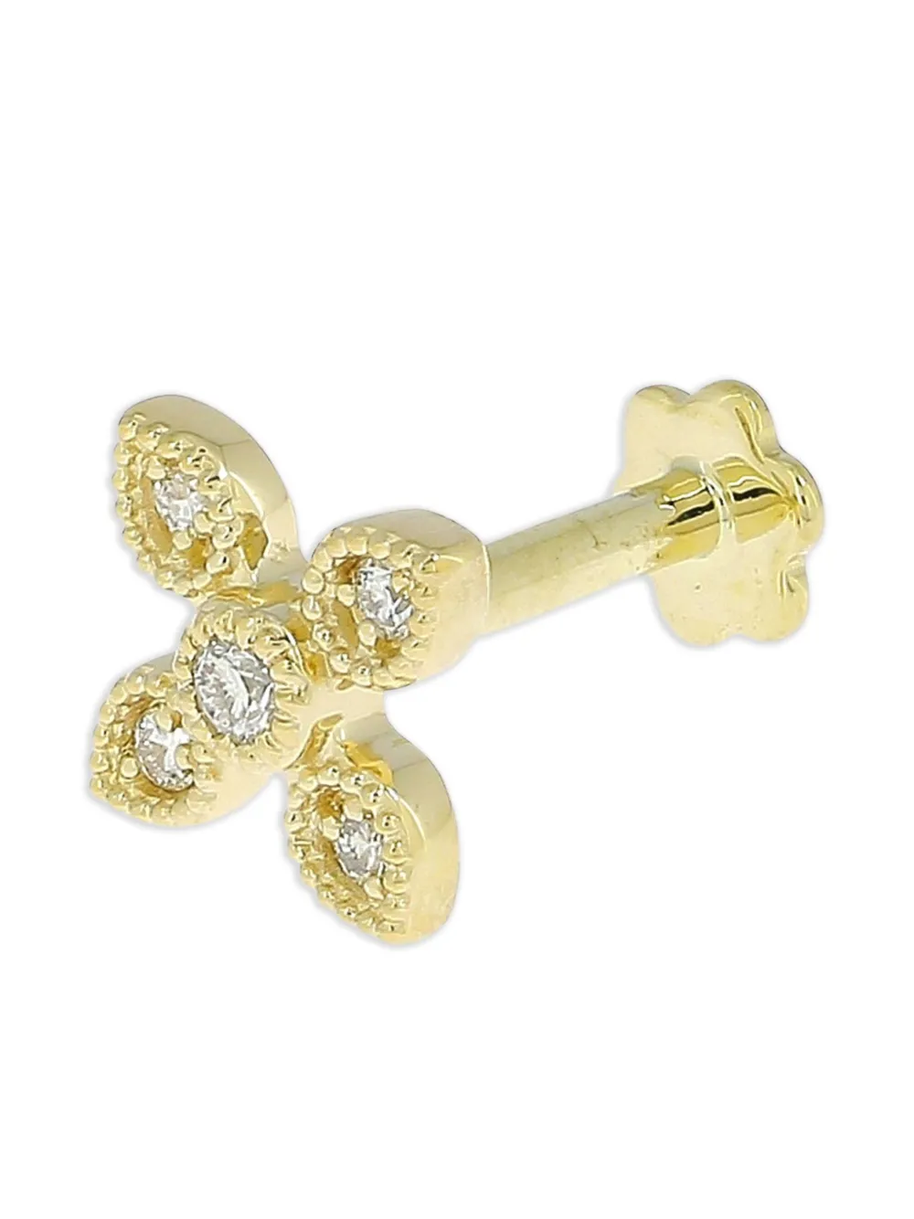The Wild Jwls 14K yellow gold Flower diamond earring | Image 1