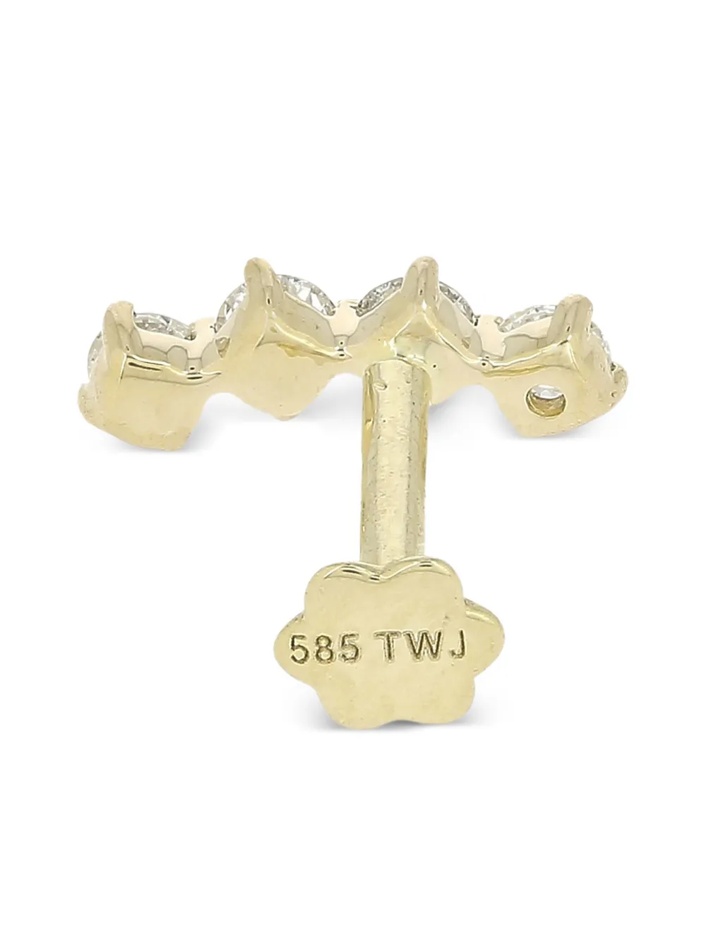 The Wild Jwls 14K yellow gold Hailey diamond earring | Image 2