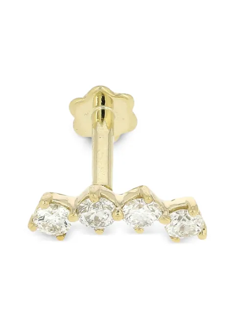 The Wild Jwls 14K yellow gold Hailey diamond earring