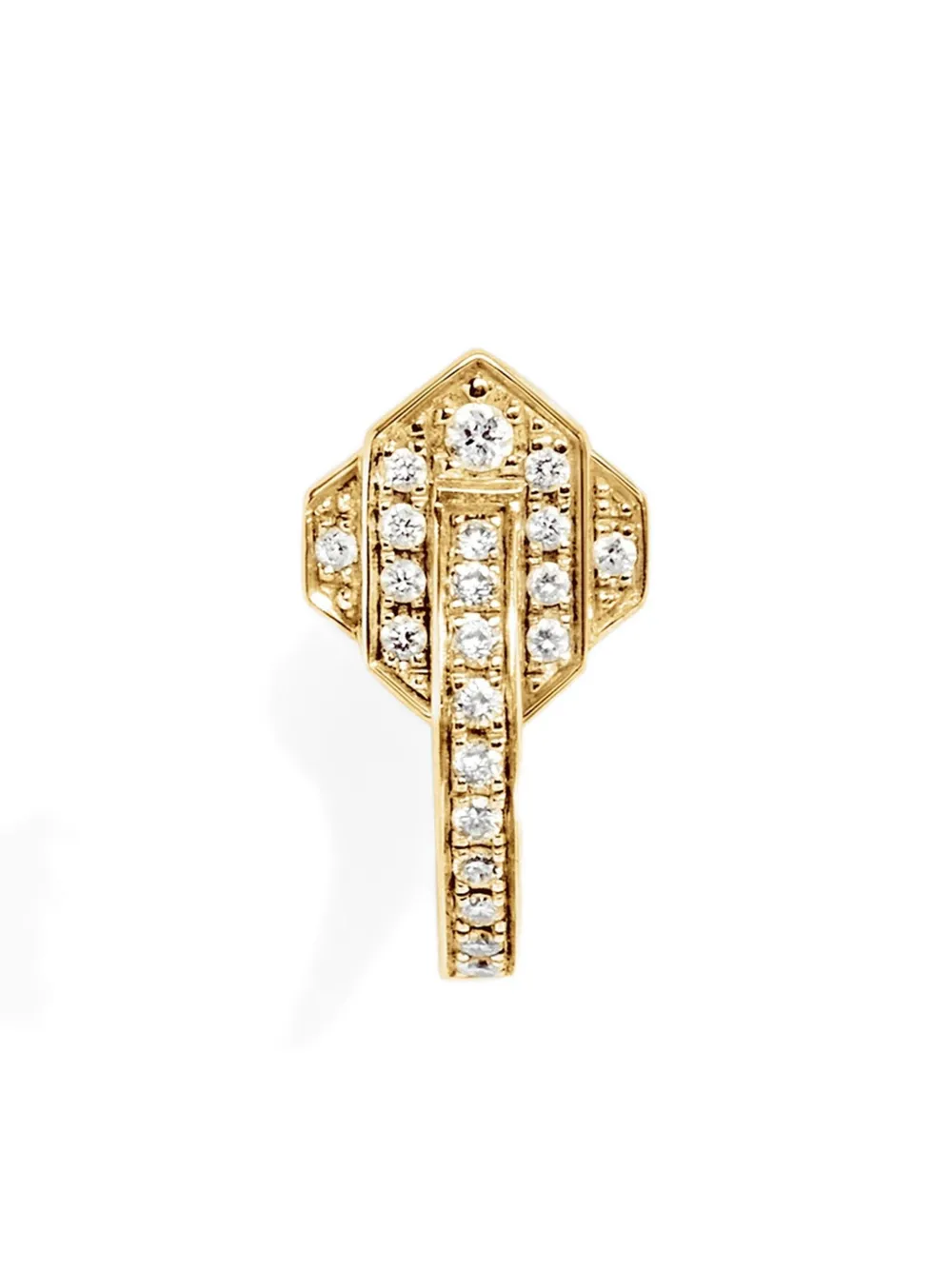 STATEMENT PARIS 18kt Yellow Gold Diamond Hoop Earrings | Gold | Image 1