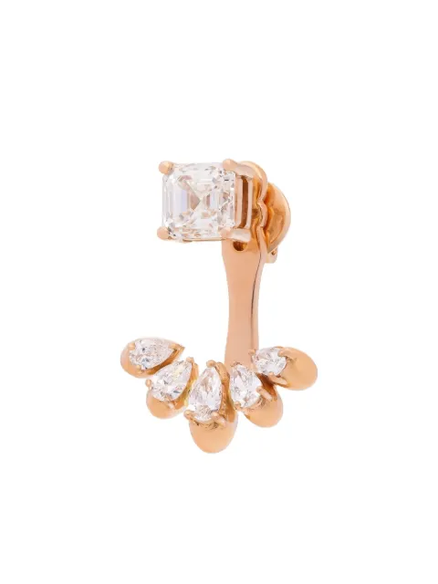 Tanka & Baroque 18K Rose Gold Asscher Pear Earring
