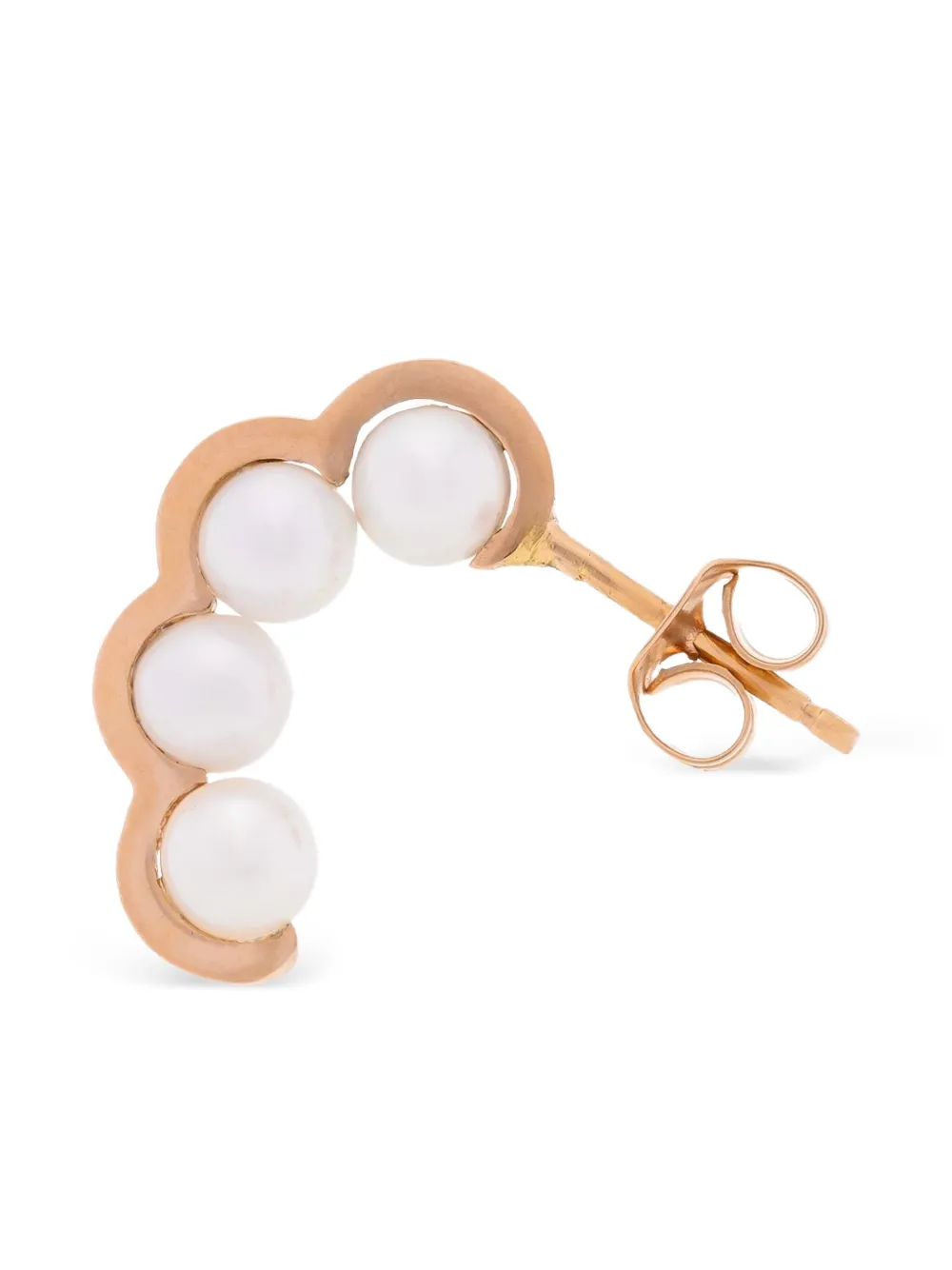 D1928 18K rose gold Coco Beach freshwater pearl earring | Pink | Image 1
