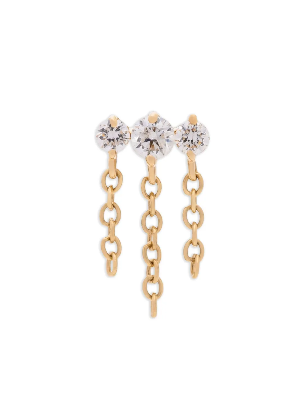 The Wild Jwls 14K yellow gold Cha diamond earring | Gold | Image 1