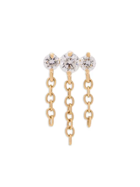 The Wild Jwls 14K yellow gold Cha diamond earring
