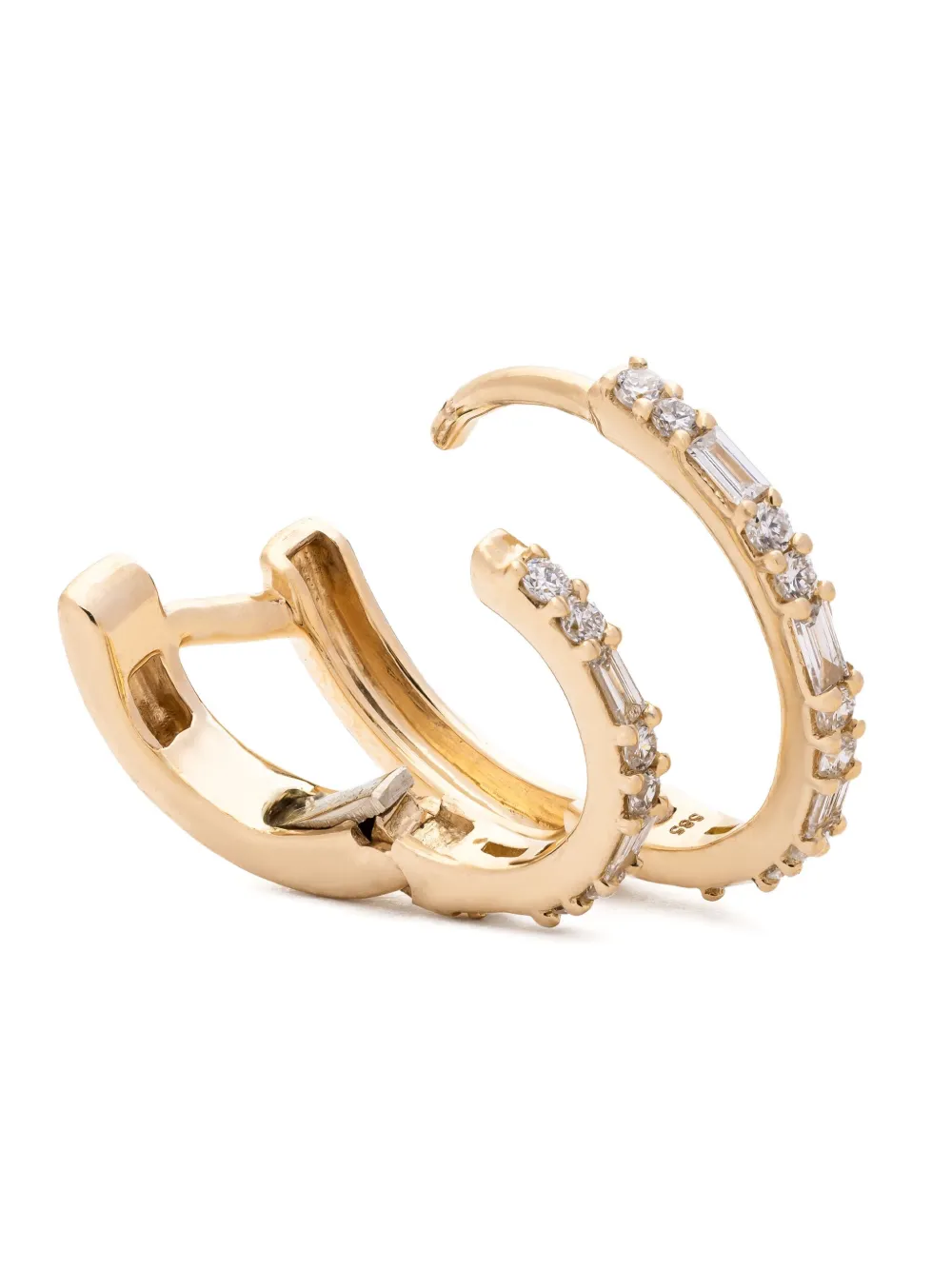 The Wild Jwls 14k Yellow Gold Marie Diamond Earring In Gold