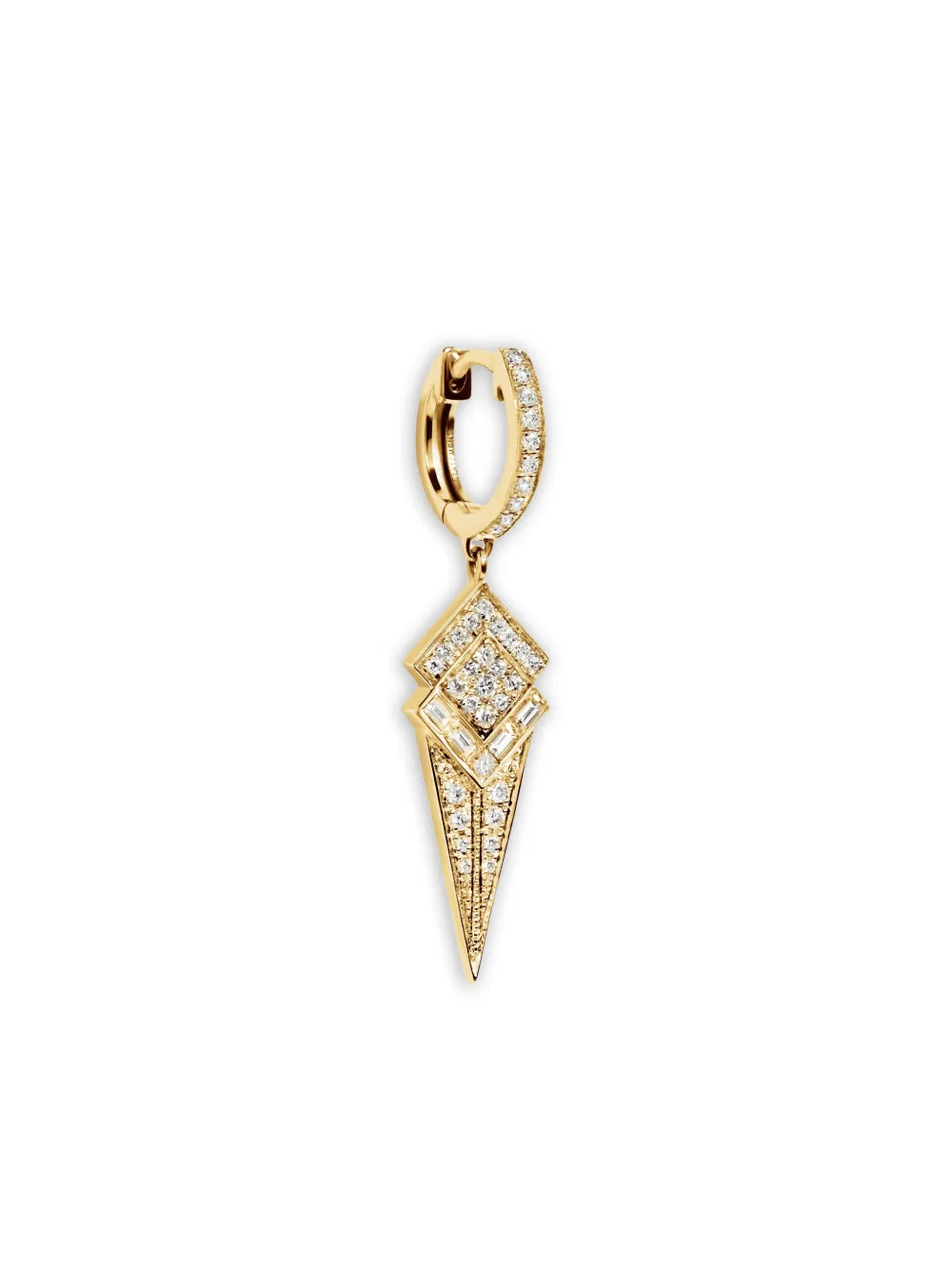 STATEMENT PARIS 18K yellow gold Stairway diamond earring | Image 2