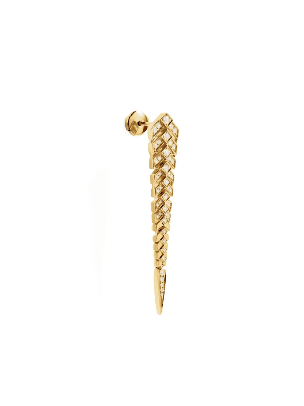 Statement Paris 18k Gold Fiamond Chevron Earring In Gold