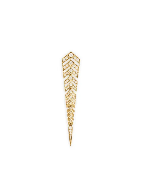 STATEMENT PARIS 18K gold fiamond chevron earring