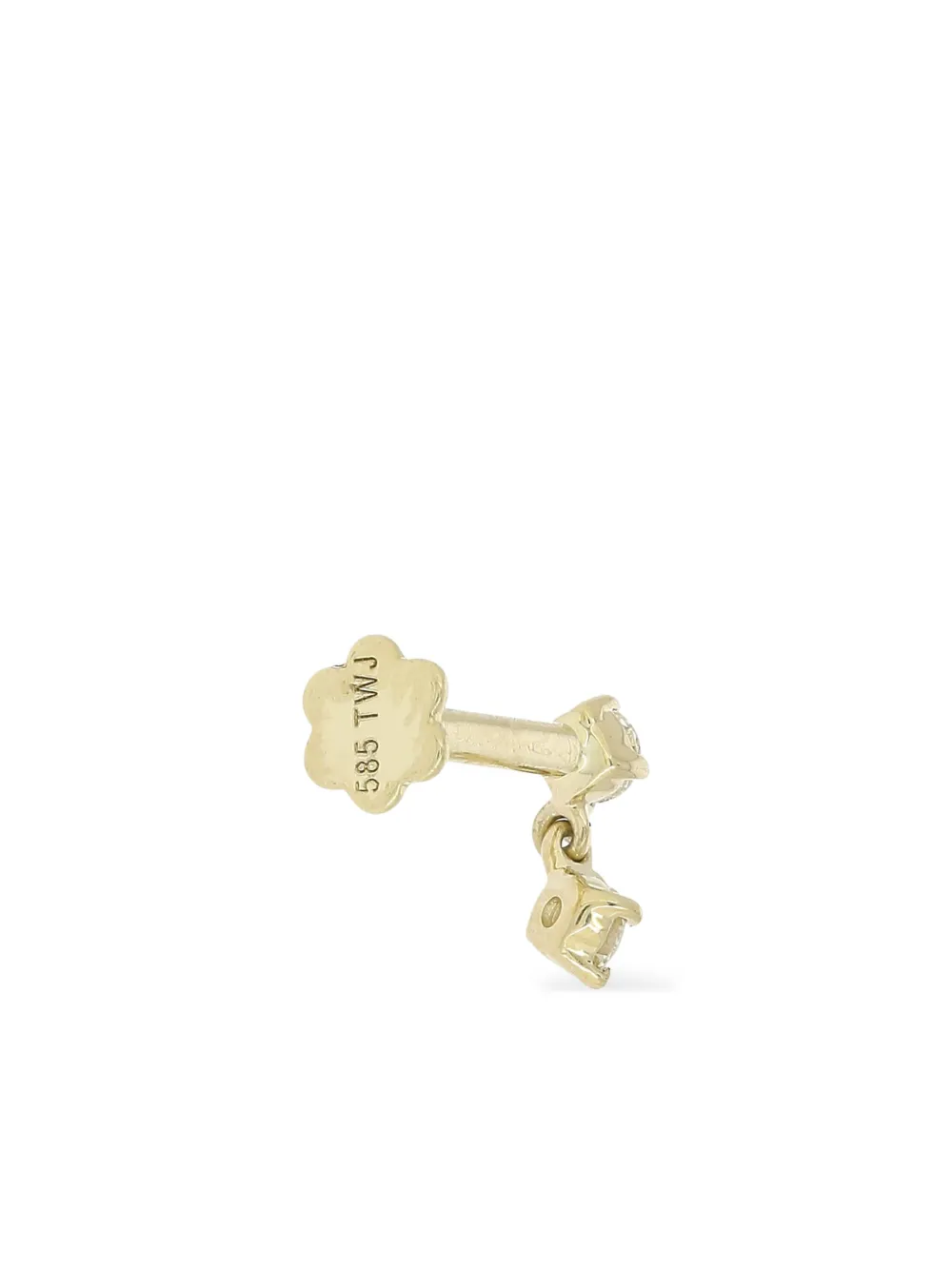The Wild Jwls 14K yellow gold June diamond earring | Image 2